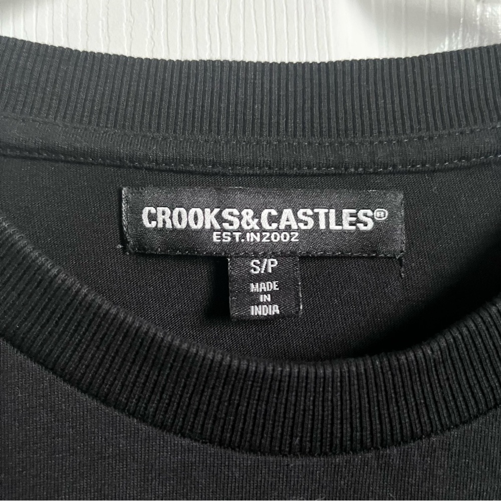 Crooks and Castles Medusa t shirt tee Small Men black white logo short sleeve - Picture 3 of 5